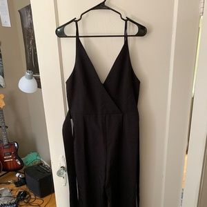 (NEW) Black jumpsuit (wrap + fitted leg) from ASOS